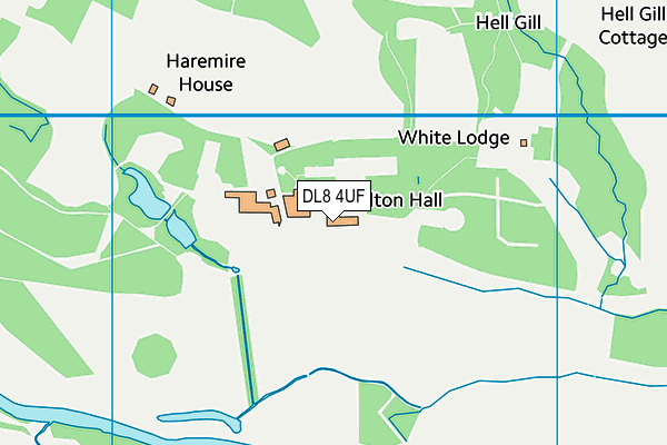 DL8 4UF map - OS VectorMap District (Ordnance Survey) DL8 4UF map - OS VectorMap District (Ordnance Survey)