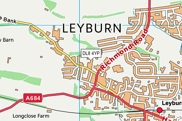 DL8 4YP map - OS VectorMap District (Ordnance Survey) DL8 4YP map - OS VectorMap District (Ordnance Survey)