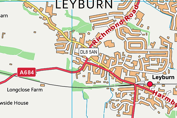 DL8 5AN map - OS VectorMap District (Ordnance Survey) DL8 5AN map - OS VectorMap District (Ordnance Survey)