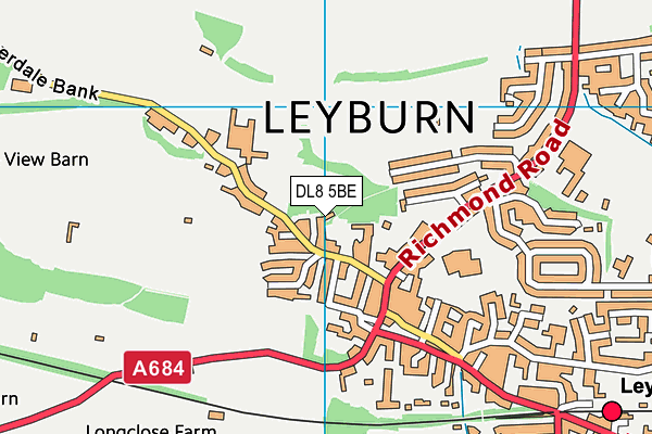 DL8 5BE map - OS VectorMap District (Ordnance Survey) DL8 5BE map - OS VectorMap District (Ordnance Survey)