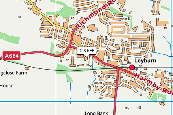 DL8 5EF map - OS VectorMap District (Ordnance Survey) DL8 5EF map - OS VectorMap District (Ordnance Survey)