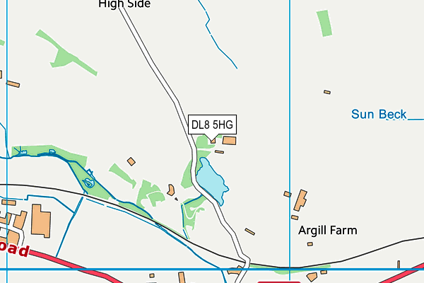 DL8 5HG map - OS VectorMap District (Ordnance Survey) DL8 5HG map - OS VectorMap District (Ordnance Survey)