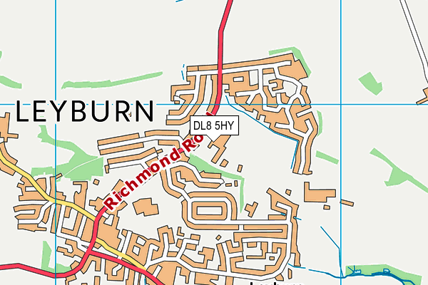DL8 5HY map - OS VectorMap District (Ordnance Survey) DL8 5HY map - OS VectorMap District (Ordnance Survey)