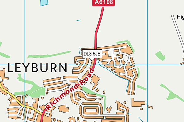 DL8 5JE map - OS VectorMap District (Ordnance Survey) DL8 5JE map - OS VectorMap District (Ordnance Survey)