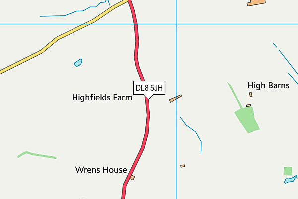 DL8 5JH map - OS VectorMap District (Ordnance Survey) DL8 5JH map - OS VectorMap District (Ordnance Survey)