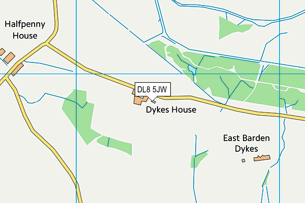 DL8 5JW map - OS VectorMap District (Ordnance Survey) DL8 5JW map - OS VectorMap District (Ordnance Survey)