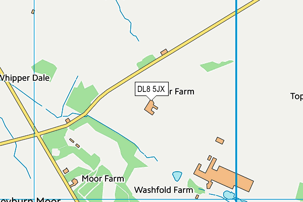 DL8 5JX map - OS VectorMap District (Ordnance Survey) DL8 5JX map - OS VectorMap District (Ordnance Survey)