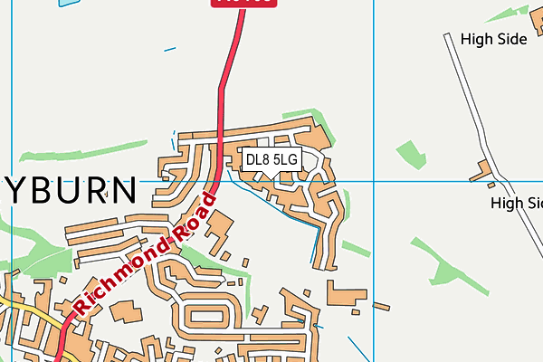 DL8 5LG map - OS VectorMap District (Ordnance Survey) DL8 5LG map - OS VectorMap District (Ordnance Survey)