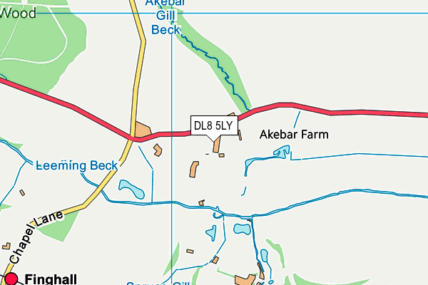 DL8 5LY map - OS VectorMap District (Ordnance Survey) DL8 5LY map - OS VectorMap District (Ordnance Survey)