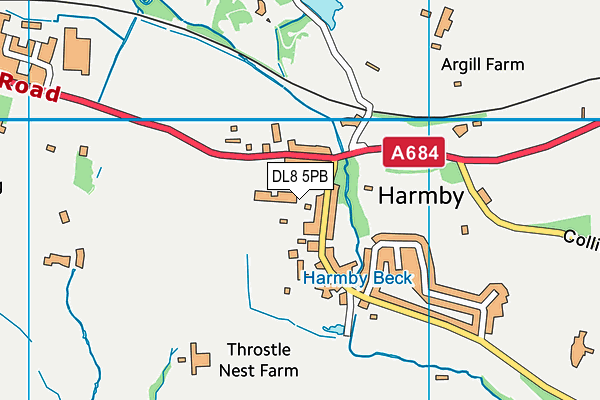 DL8 5PB map - OS VectorMap District (Ordnance Survey) DL8 5PB map - OS VectorMap District (Ordnance Survey)