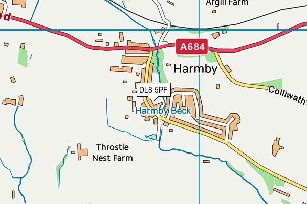 DL8 5PF map - OS VectorMap District (Ordnance Survey) DL8 5PF map - OS VectorMap District (Ordnance Survey)