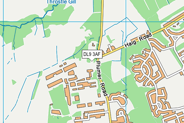 DL9 3AF map - OS VectorMap District (Ordnance Survey) DL9 3AF map - OS VectorMap District (Ordnance Survey)