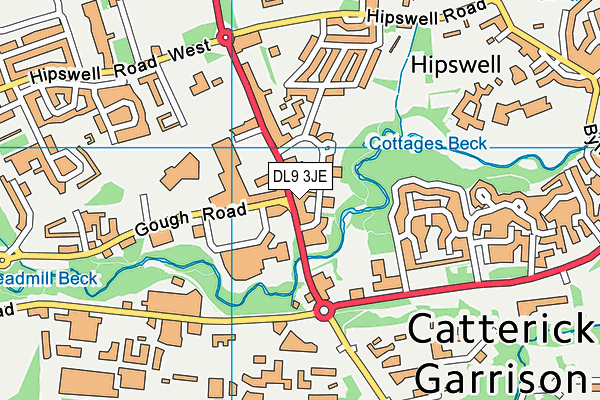 DL9 3JE map - OS VectorMap District (Ordnance Survey) DL9 3JE map - OS VectorMap District (Ordnance Survey)