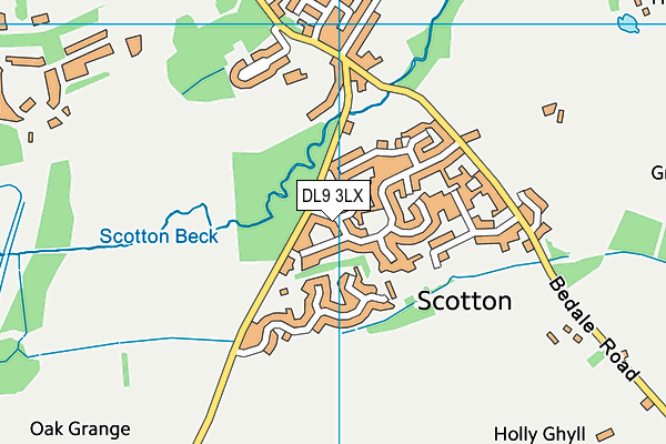 DL9 3LX map - OS VectorMap District (Ordnance Survey)