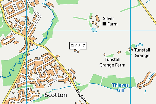 DL9 3LZ map - OS VectorMap District (Ordnance Survey) DL9 3LZ map - OS VectorMap District (Ordnance Survey)