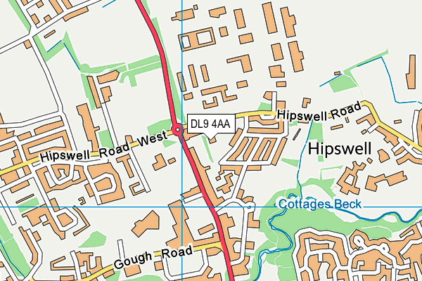DL9 4AA map - OS VectorMap District (Ordnance Survey) DL9 4AA map - OS VectorMap District (Ordnance Survey)