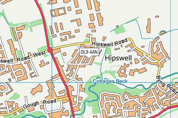 DL9 4AN map - OS VectorMap District (Ordnance Survey) DL9 4AN map - OS VectorMap District (Ordnance Survey)