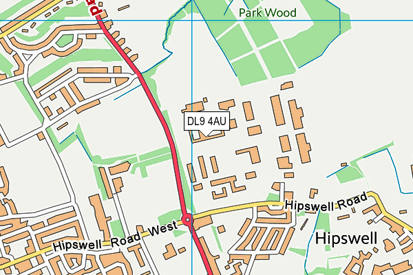 DL9 4AU map - OS VectorMap District (Ordnance Survey)