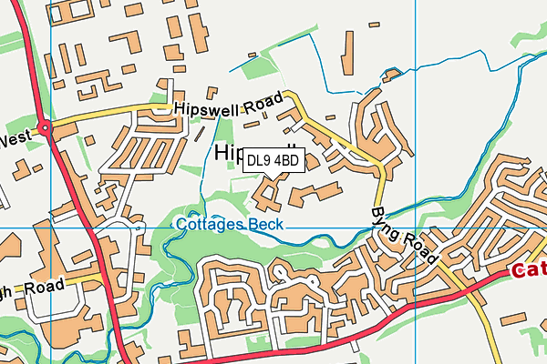 DL9 4BD map - OS VectorMap District (Ordnance Survey) DL9 4BD map - OS VectorMap District (Ordnance Survey)