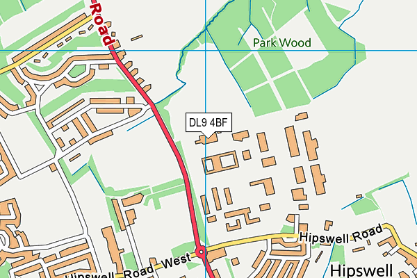 DL9 4BF map - OS VectorMap District (Ordnance Survey) DL9 4BF map - OS VectorMap District (Ordnance Survey)
