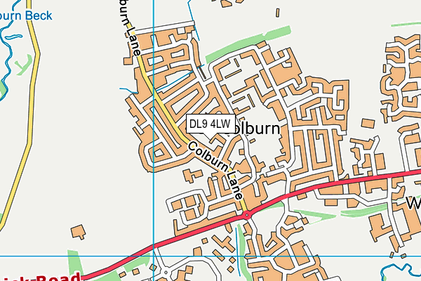 DL9 4LW map - OS VectorMap District (Ordnance Survey) DL9 4LW map - OS VectorMap District (Ordnance Survey)