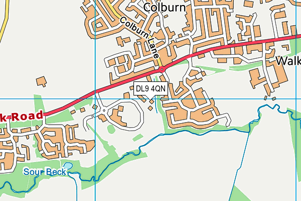 DL9 4QN map - OS VectorMap District (Ordnance Survey)
