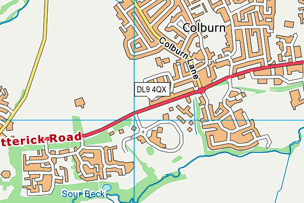DL9 4QX map - OS VectorMap District (Ordnance Survey) DL9 4QX map - OS VectorMap District (Ordnance Survey)