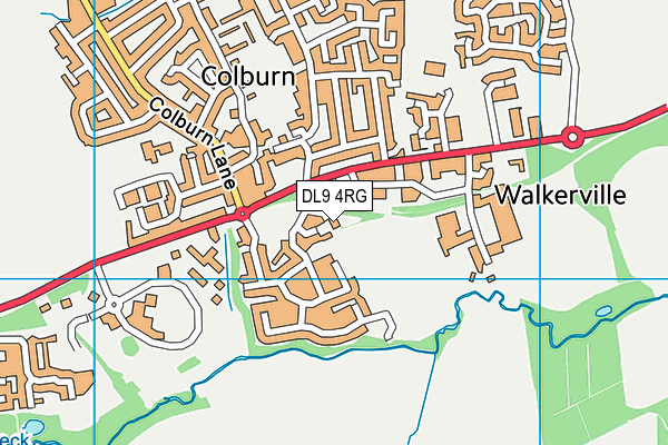 DL9 4RG map - OS VectorMap District (Ordnance Survey)