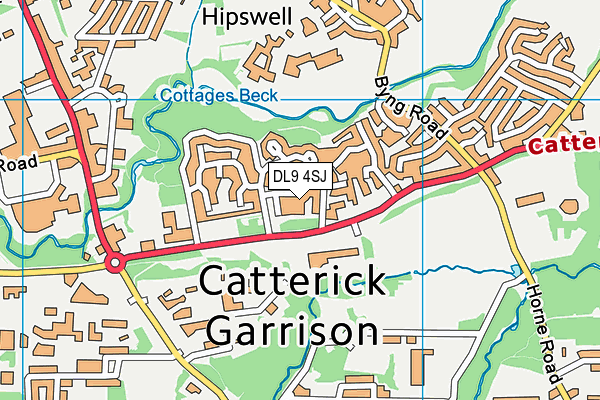 DL9 4SJ map - OS VectorMap District (Ordnance Survey) DL9 4SJ map - OS VectorMap District (Ordnance Survey)