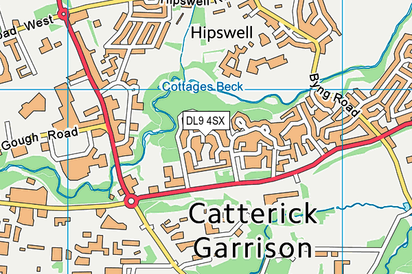 DL9 4SX map - OS VectorMap District (Ordnance Survey) DL9 4SX map - OS VectorMap District (Ordnance Survey)
