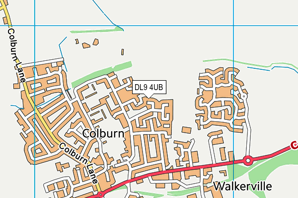 DL9 4UB map - OS VectorMap District (Ordnance Survey) DL9 4UB map - OS VectorMap District (Ordnance Survey)