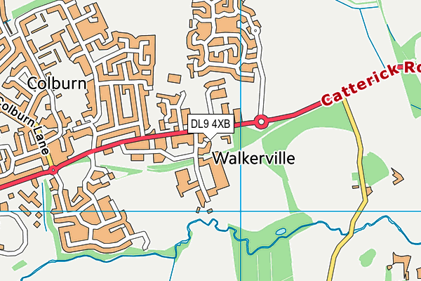 DL9 4XB map - OS VectorMap District (Ordnance Survey) DL9 4XB map - OS VectorMap District (Ordnance Survey)
