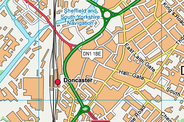 DN1 1BE map - OS VectorMap District (Ordnance Survey) DN1 1BE map - OS VectorMap District (Ordnance Survey)