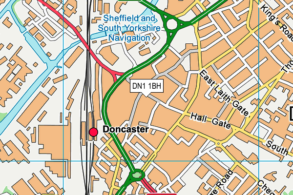 DN1 1BH map - OS VectorMap District (Ordnance Survey) DN1 1BH map - OS VectorMap District (Ordnance Survey)