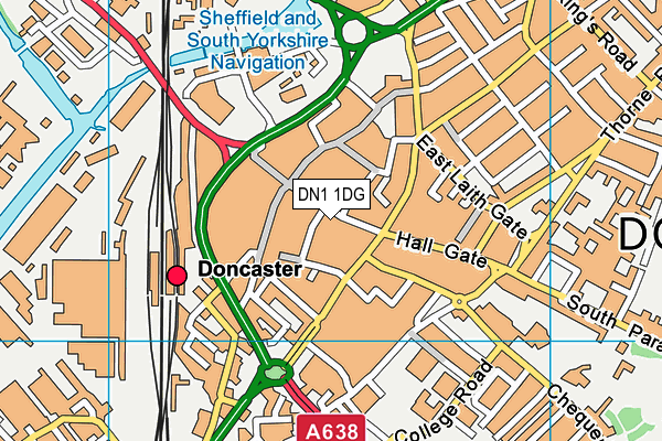 DN1 1DG map - OS VectorMap District (Ordnance Survey) DN1 1DG map - OS VectorMap District (Ordnance Survey)
