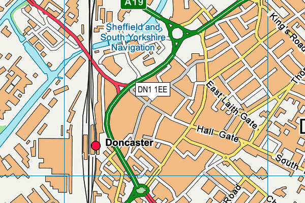 DN1 1EE map - OS VectorMap District (Ordnance Survey) DN1 1EE map - OS VectorMap District (Ordnance Survey)