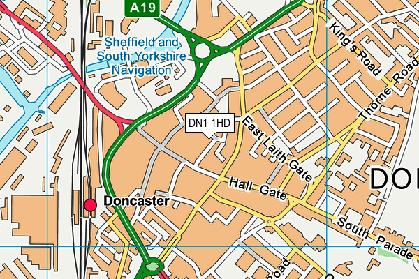 DN1 1HD map - OS VectorMap District (Ordnance Survey) DN1 1HD map - OS VectorMap District (Ordnance Survey)