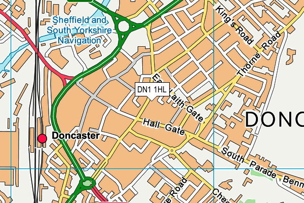 DN1 1HL map - OS VectorMap District (Ordnance Survey) DN1 1HL map - OS VectorMap District (Ordnance Survey)