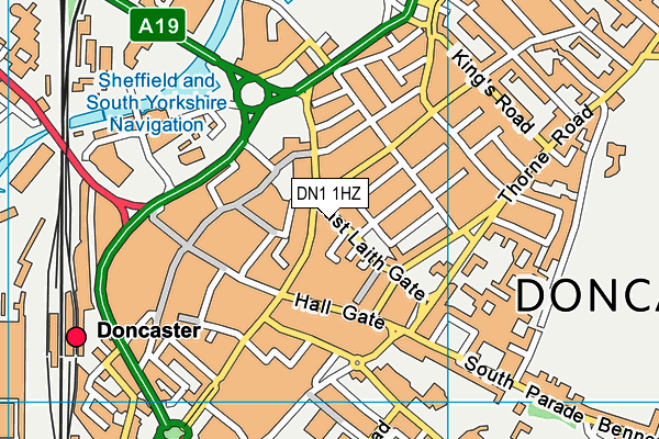 DN1 1HZ map - OS VectorMap District (Ordnance Survey) DN1 1HZ map - OS VectorMap District (Ordnance Survey)