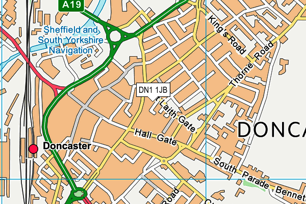 DN1 1JB map - OS VectorMap District (Ordnance Survey) DN1 1JB map - OS VectorMap District (Ordnance Survey)