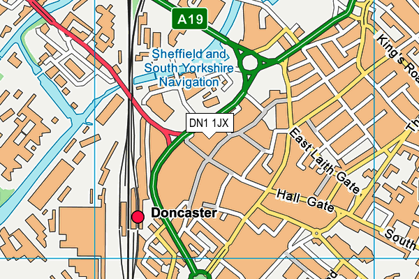 DN1 1JX map - OS VectorMap District (Ordnance Survey) DN1 1JX map - OS VectorMap District (Ordnance Survey)
