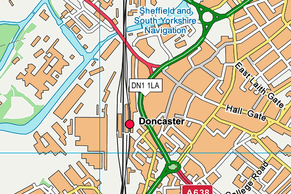 DN1 1LA map - OS VectorMap District (Ordnance Survey) DN1 1LA map - OS VectorMap District (Ordnance Survey)