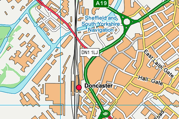 DN1 1LJ map - OS VectorMap District (Ordnance Survey) DN1 1LJ map - OS VectorMap District (Ordnance Survey)