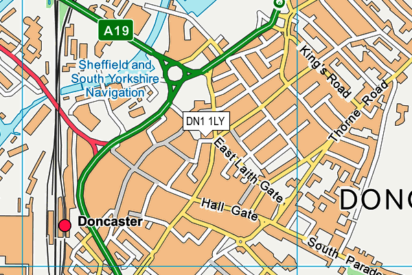 DN1 1LY map - OS VectorMap District (Ordnance Survey) DN1 1LY map - OS VectorMap District (Ordnance Survey)