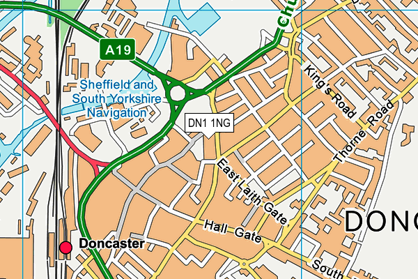 DN1 1NG map - OS VectorMap District (Ordnance Survey) DN1 1NG map - OS VectorMap District (Ordnance Survey)