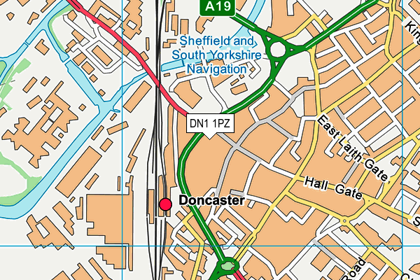 DN1 1PZ map - OS VectorMap District (Ordnance Survey) DN1 1PZ map - OS VectorMap District (Ordnance Survey)