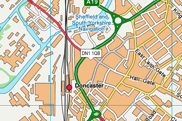 DN1 1QB map - OS VectorMap District (Ordnance Survey) DN1 1QB map - OS VectorMap District (Ordnance Survey)