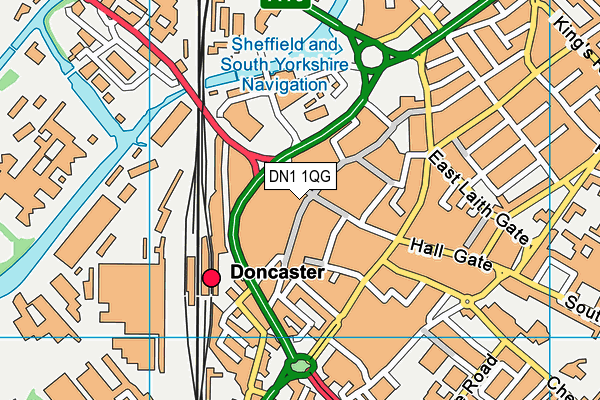 DN1 1QG map - OS VectorMap District (Ordnance Survey) DN1 1QG map - OS VectorMap District (Ordnance Survey)