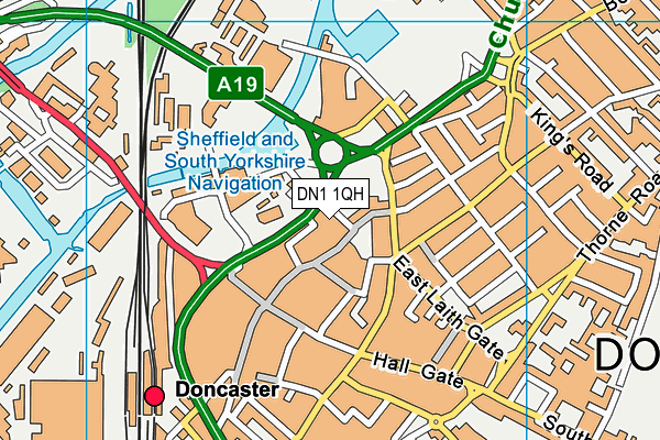 DN1 1QH map - OS VectorMap District (Ordnance Survey) DN1 1QH map - OS VectorMap District (Ordnance Survey)