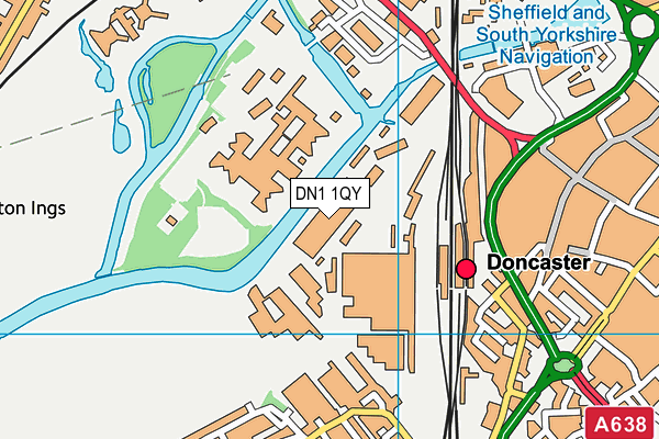 DN1 1QY map - OS VectorMap District (Ordnance Survey) DN1 1QY map - OS VectorMap District (Ordnance Survey)